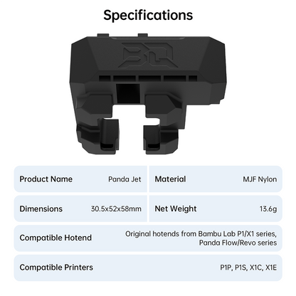 Bambu lab專用熊貓噴射冷卻風道Panda Jet[台灣現貨][3D列印機 X1 X1c X1cc P1P P1S